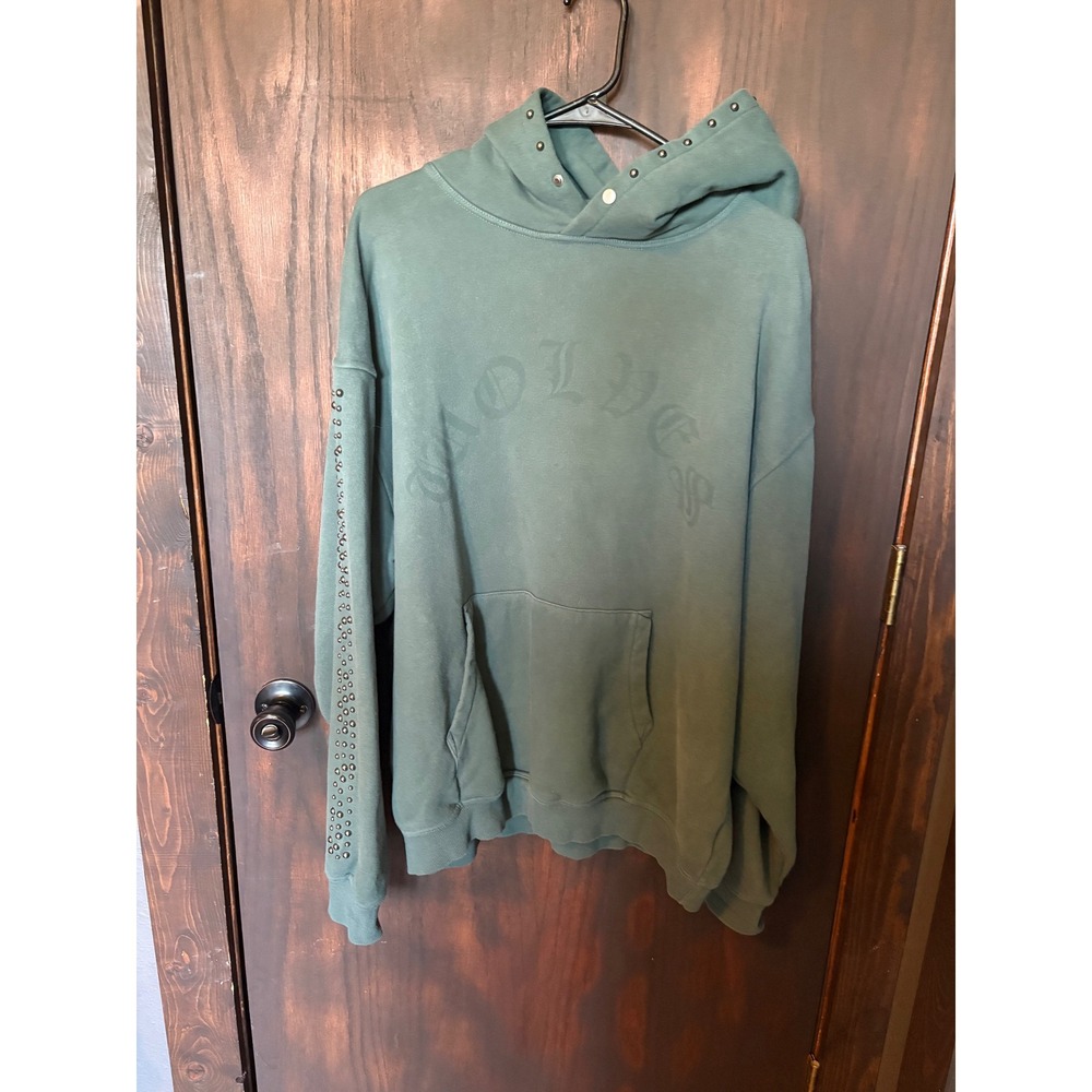 Darc Sport Wolves Limited Edition Studded Hoodie Green Mens XL 852 of 1000